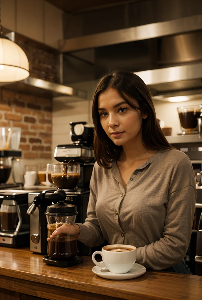 The atmosphere in the coffee shop is quiet