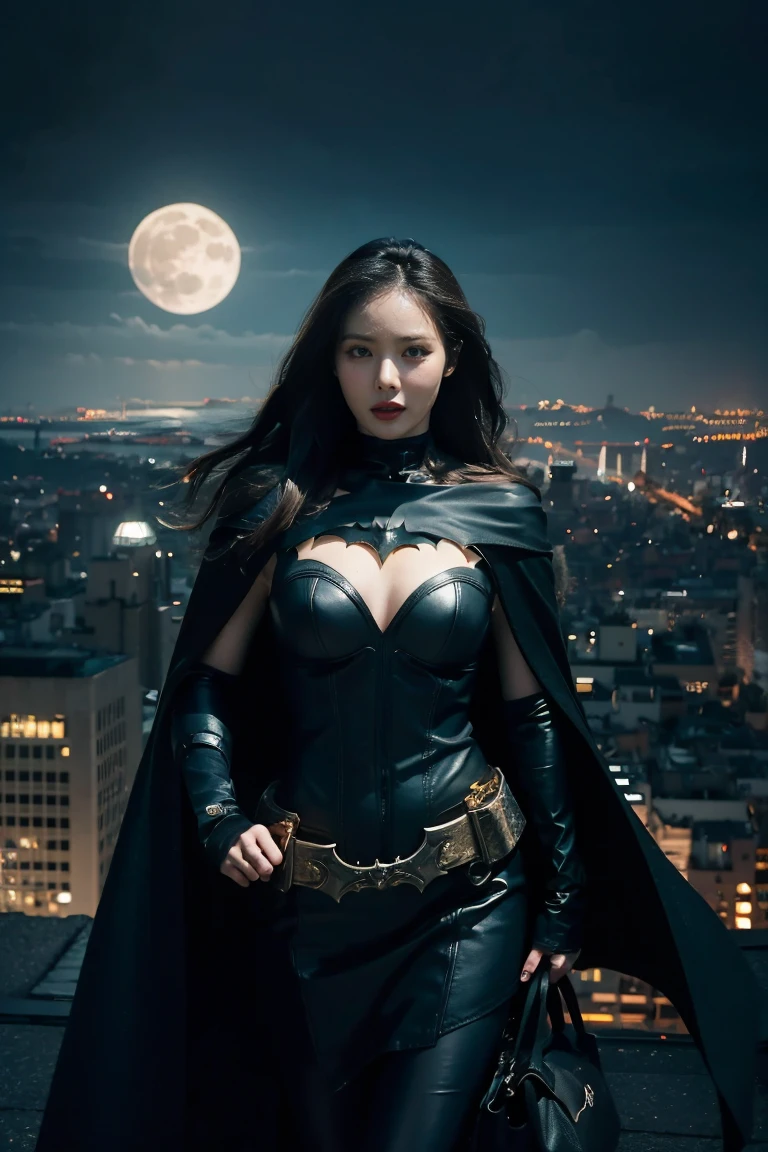 Woman,girl,masterpiece:1.2,best quality:1.4,raw photo,exposed curves,exposed body parts,accentuated curves,(batwoman:1.1),(fully exposed :1.4),accentuated breast,accentuated hip,in roof of ancient Pharoah tower,bright yellow moon in sky