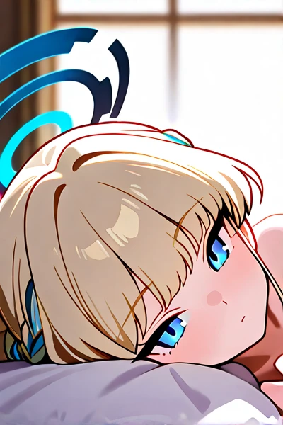 Masterpiece, Best Quality, bubbles, blue dress, blonde pigtails, pretty face, incredibly detailed eyes, intense look, fighting pose, destroyed city, distant fires, rising smoke,