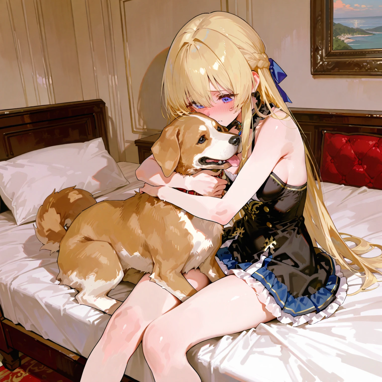(Naked:1.2), (See-through bikini:1.3), (Blush:1.4), Child, Dog Collar Restraints Orgasm Seductive Facial Expressions Sensual Poses Crying Toy Insert M-shaped Legs Seijun