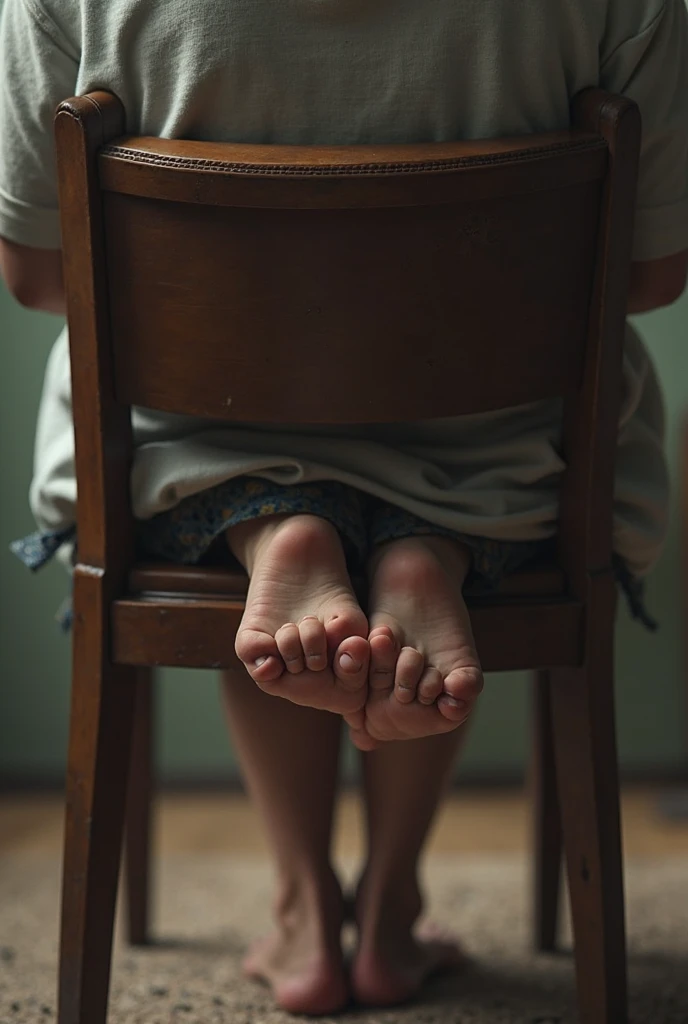 Little girl on top,Looking down,from below,Flat sandals,did not wear panties,sitting on the classroom desk,Crotch view,Mocking expressions,Smiling,No bandeau,Large angle upward view,Sky background or ceiling background