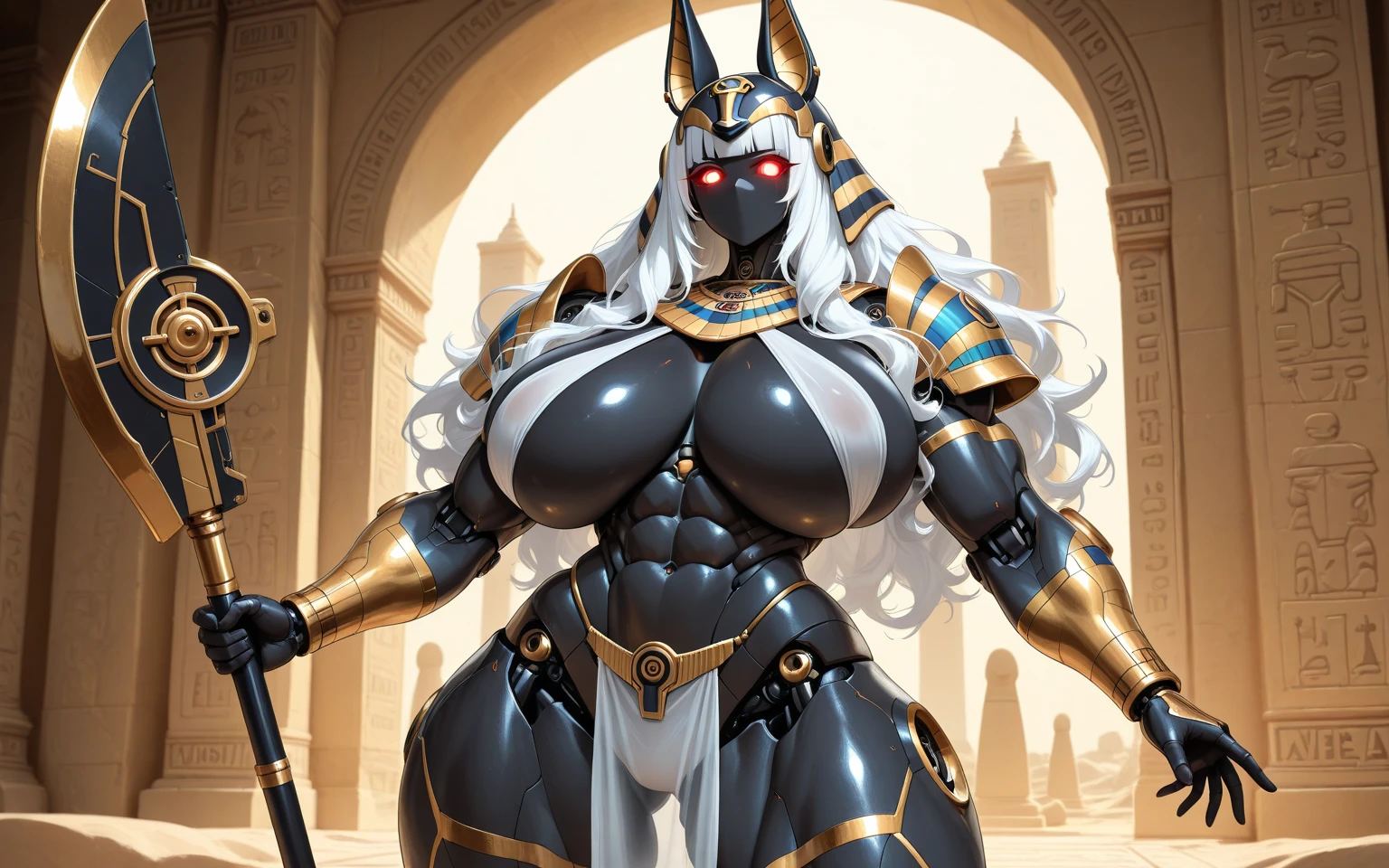 muscular_mature_horse female white_mane long_single_braid gray_furry_body blue_eyes solo Masterpiece best_quality absurdres highly_detailed heavy_roman_armor helmet cleanly_drawn_eyes anthro_only angry by_claweddrip, by_greasymojo, by_underscore-b, by_runawaystride