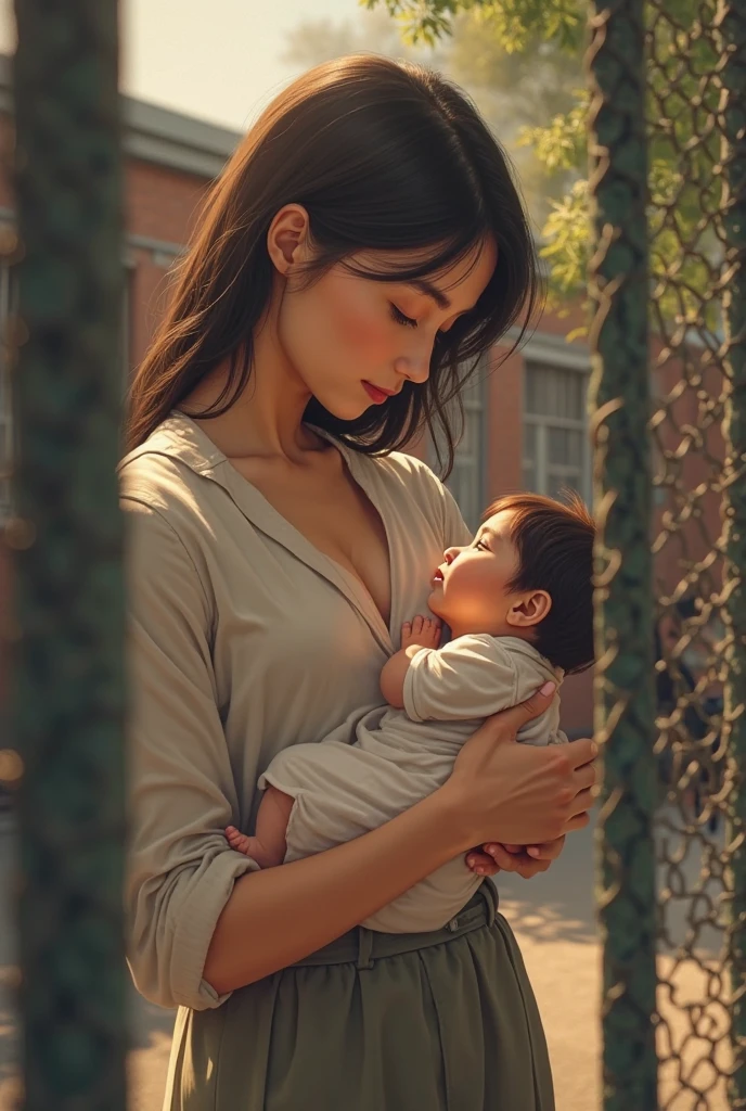 a woman sitting in a chair nursing a girl --auto --s2