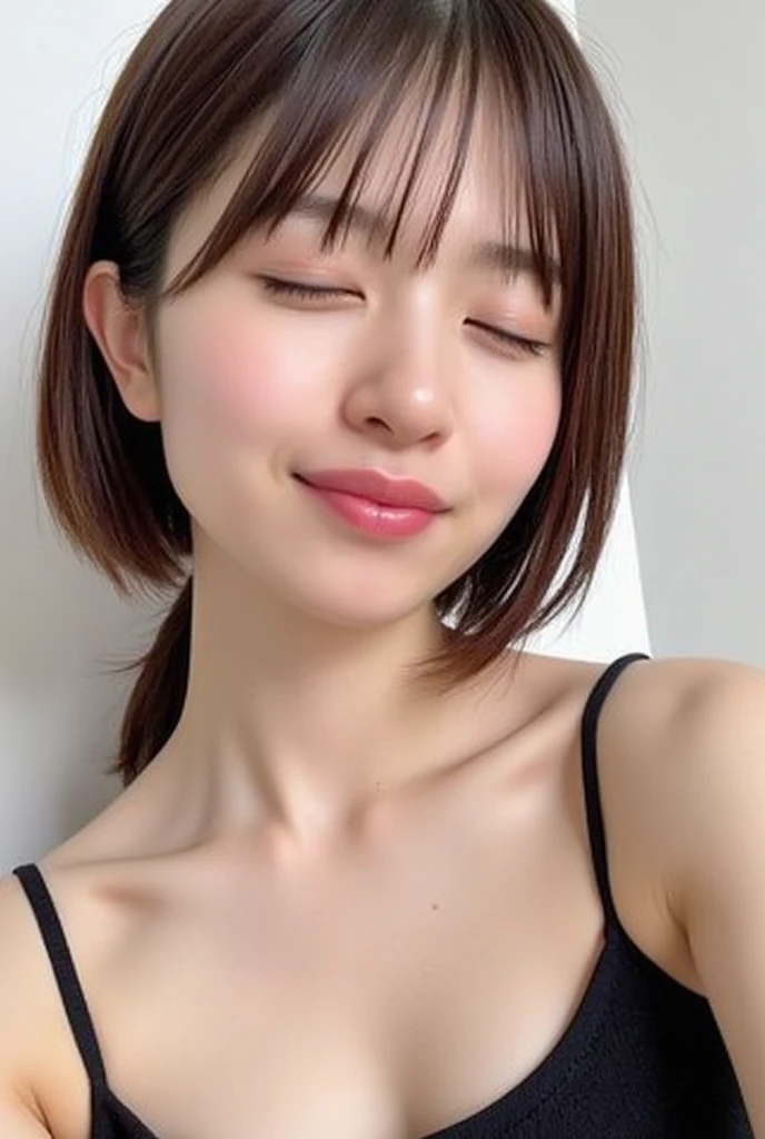 ((Best Quality, 8K, Masterpiece: 1.3)), 1girl, Slim Abs Beauty: 1.3, (Hairstyle Casual, :1.2), Sexy dress, super fine face, Delicate eyes, Double eyelids, smile. Take pictures in cute pose, very low figure, small waist, big breasts, close-up, zoomed close-up chest, beautiful background、bra