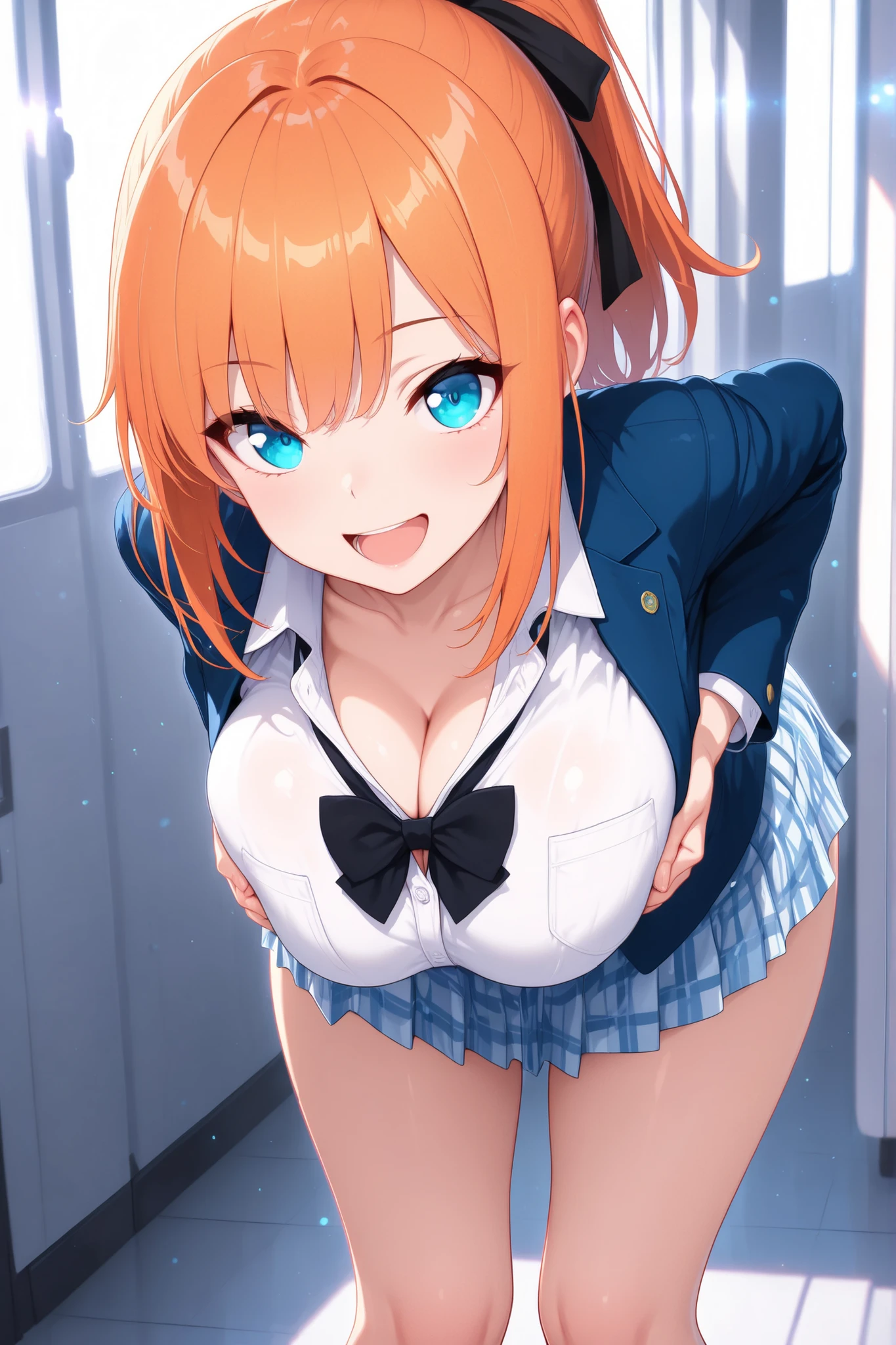 1womanl,,12year old ,((Impatient expression)),Beautiful breasts,(((Sexy magical girl white and blue high-leg bodysuit)))(())(((Blushing cheeks、Surprised look)),((())),((( portlate))),Blue eyes,(((Bangs are aligned)))()Street,Crowds(magical girl hair ornament)