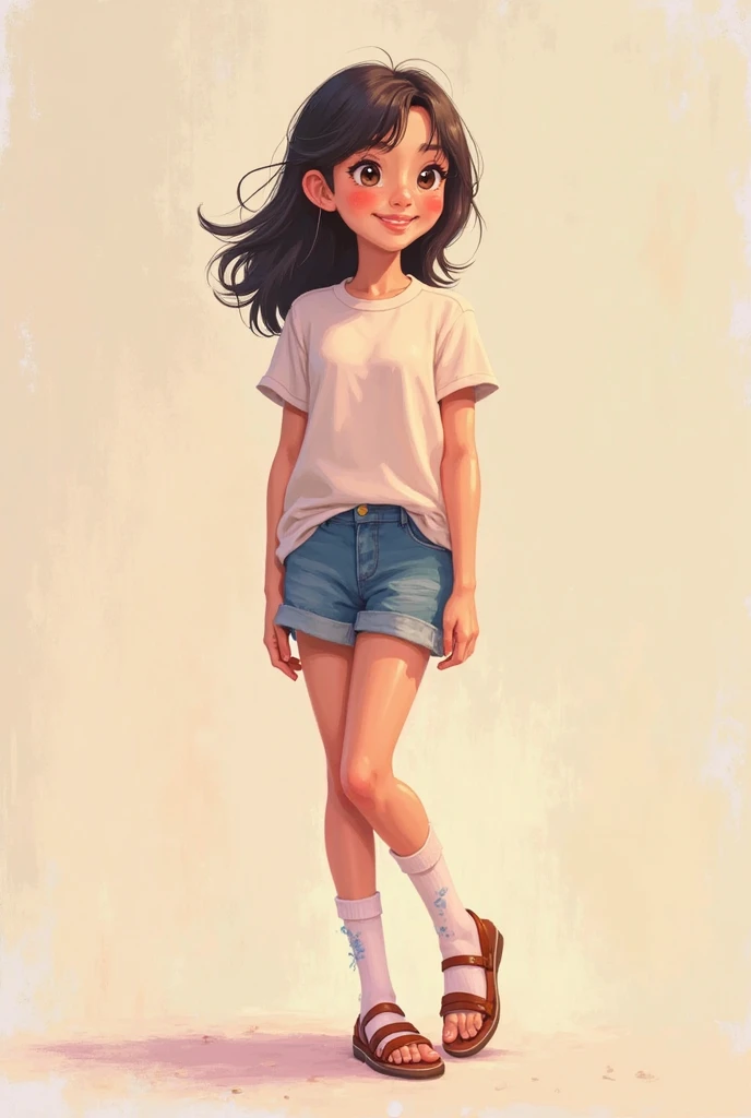a girl with bum