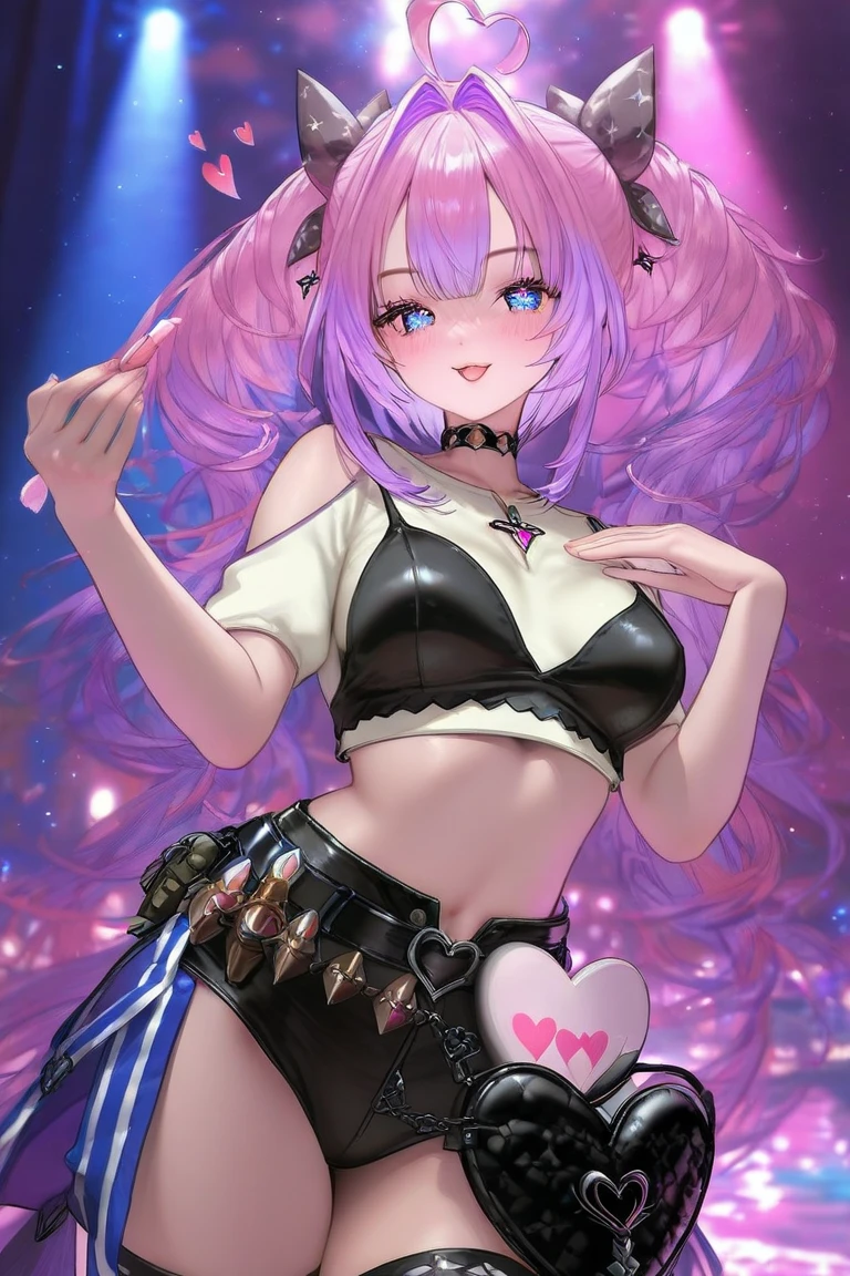 (large breasts 1.7), beautiful elf woman, ((Short Red Hair: 1.6, straight with shine)), bright blue eyes, bright eyes, double eyelids, light effect on eyes, detailed irises, body, ((White Off the Shoulder Top: 1.7, strapless, sleeveless, black and pink plaid mini skirt: 1.7)) black high heels ((work of art, hyper-realistic, hyper detailed, Best quality, 16k, light and shadow on skin, vivid colors), eyeliner, Thin eyebrows, Sensual expression, perfect pouty lips, parted lips, innocent and sexy mature face, ((skin with light and shadow) flirting with the viewer, lots of freckles, full lips, extreme blush, ((smiling flirty)), ((dancing sensually on stage at dance club with lights surrounding)), fingertip resting on lower lip, late at night, rays of light, masterpiece, wearing glasses