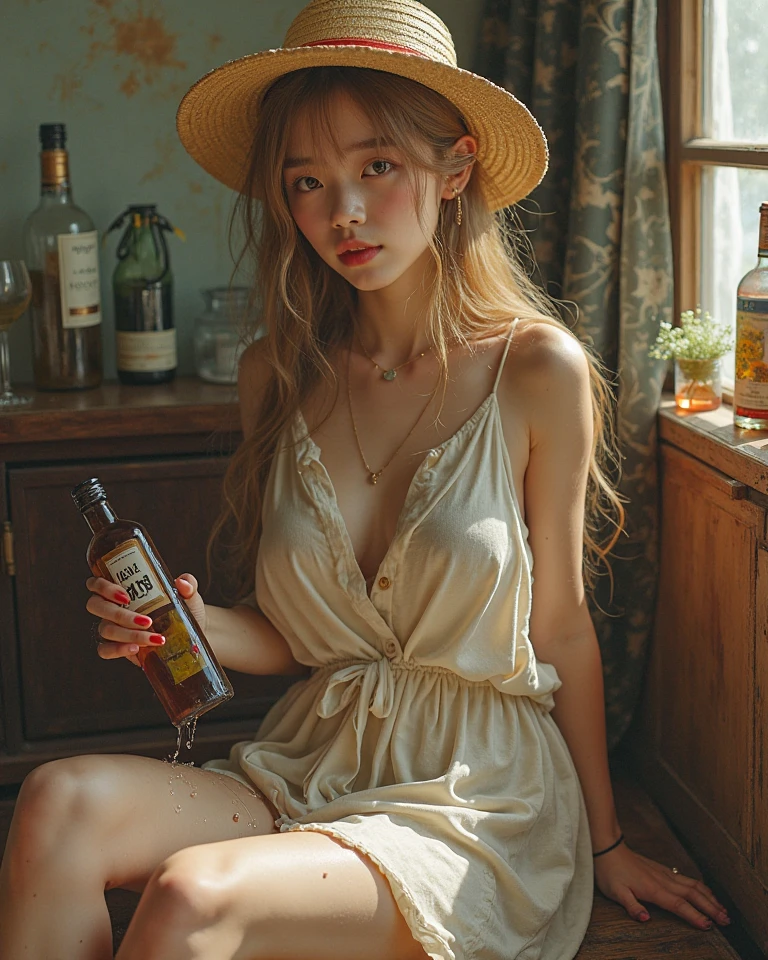 Gray hair,lemon tea