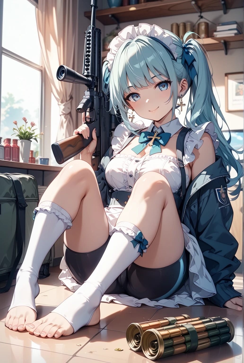girl Maid clothes Anti-tank rifles rocket launcher Assault rifle Beam rifle hand gun
