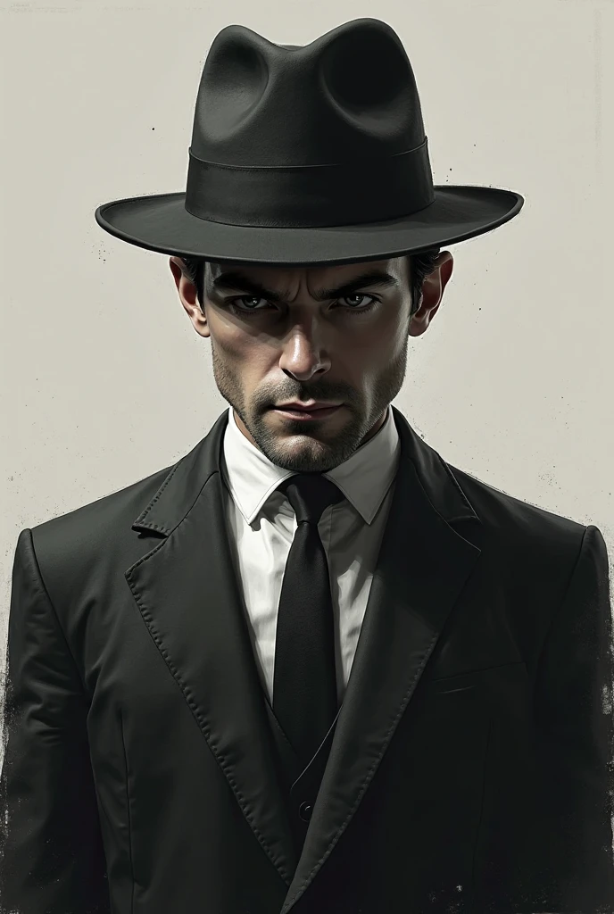 man in suit and tie fuMando a cigarette, a suited man in a hat, inspirado em Enrique Grau, Eduardo Norton, inspirado em Maurice Reymond, Patrick O'Keeffe, inspirado em Arthur Melville, inspirado por Thomas Crane, Thomas Pynchon, Man, Directed by: O'Keeffe, inspired by Carlo Carrà, scientist