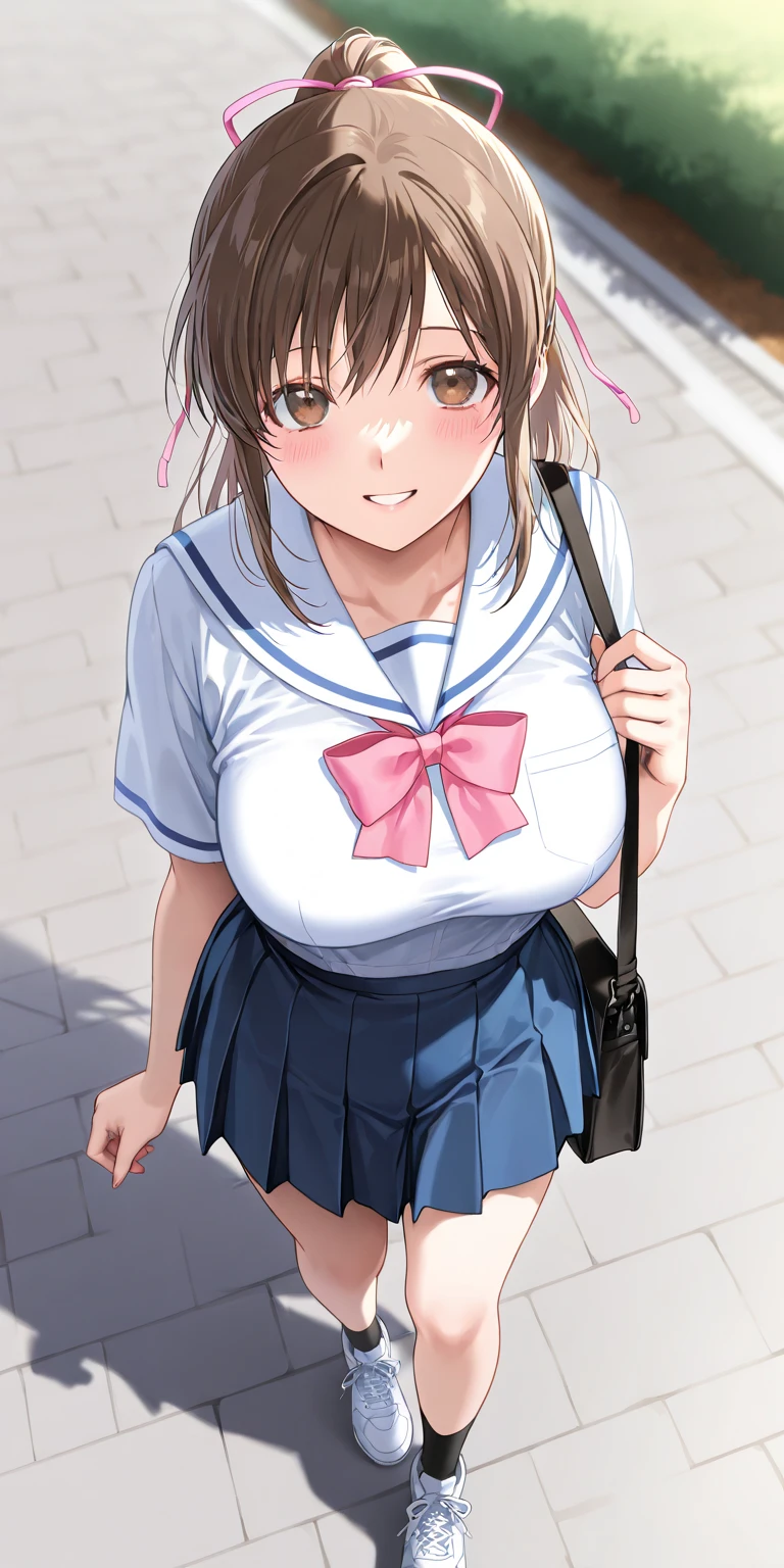 masterpiece, Highest quality, Nico_Yazawa,High resolution, 1 Girl, alone, Brown Hair, short hair, Twin tails、Purple eyes,  , , (Cleavage)、(Beautiful thighs), Carrying a red backpack, (randoseru backpack:1.2) Sweaty、Thick thighs、Highest quality、4K、1girl, 8years old, loli, cute, grin, 、、on the train、、、Thick thighs、Men holding their penises and surrounding girls、Semen from the penis、Bukkake、Bukkake、（Bukkake）projectile cum、Blowjob、Lots of spectators、Ahegao、low length、Sportswear