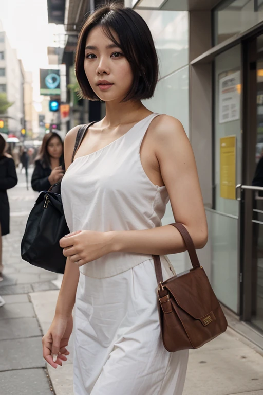 Perfect nipples Japanese Underboob Real Pedestrian bridge
Short hair