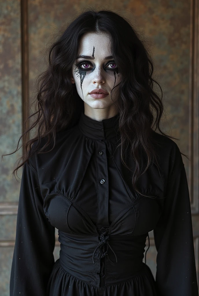 Sailor moon, goth, black make up, terrifying gaze