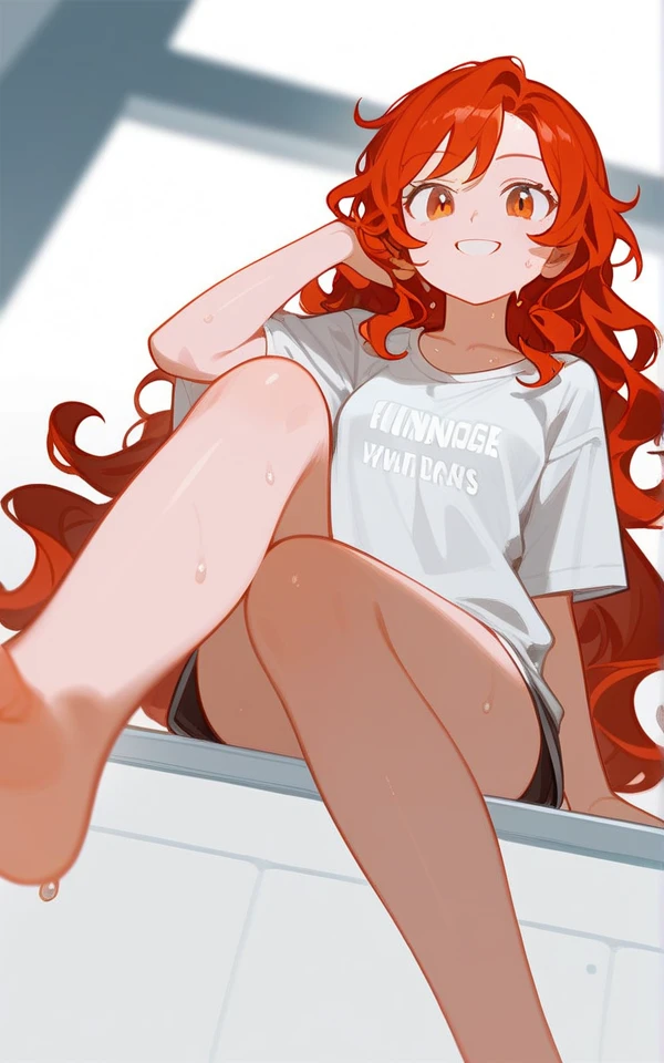 NSFW, Yuzu, blue archive, 1girl, classroom, stuck in locker, standing, nude, embarrassed, vagina, , locker, classroom,