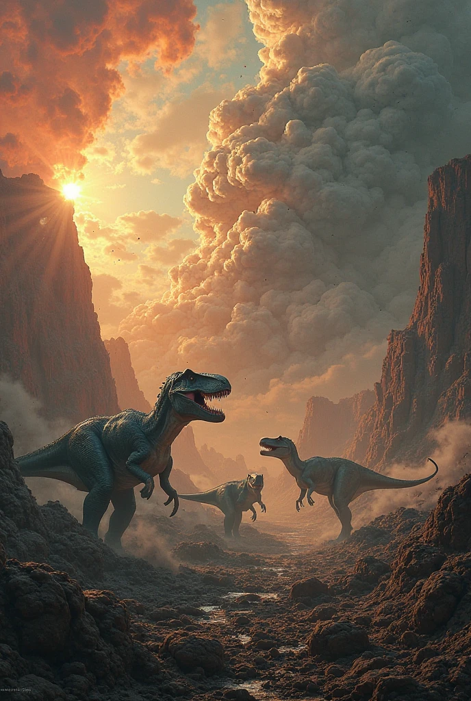 Picture the extinction of dinosaurs - SeaArt AI