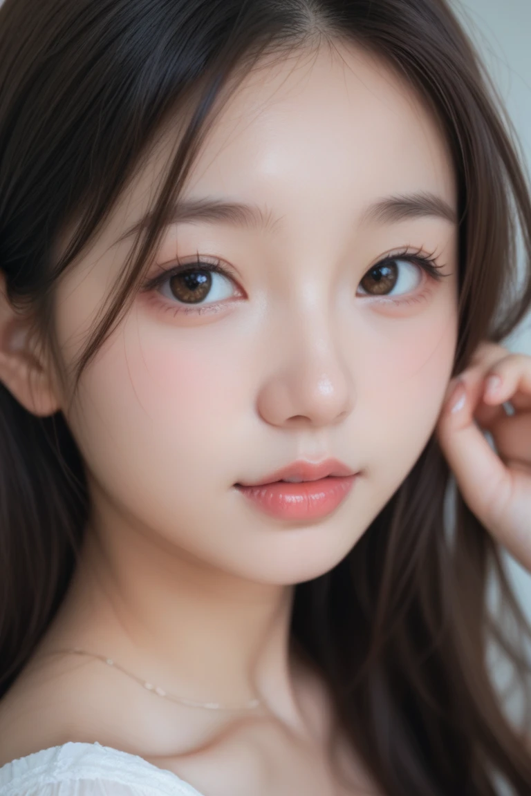 (((masterpiece))), highest quality, Ultra-detailed, Very detailed, Detailed Background, light, Very beautiful girl, Japanese, 16, Detailed face, alone, (whole body:1.3), (Random Hairstyles :1.2), bangs, (Young Face), (Perfect body:1.1), blouse, Sunrise glow, buzzer, in 8K, wallpaper, wonderful, In detail, Very detailedな, 超A high resolution, Very detailed, Pure erotic face, Very detailedな目と顔, Beautiful fine details, Very detailed skin, No makeup, (Natural Skin),
