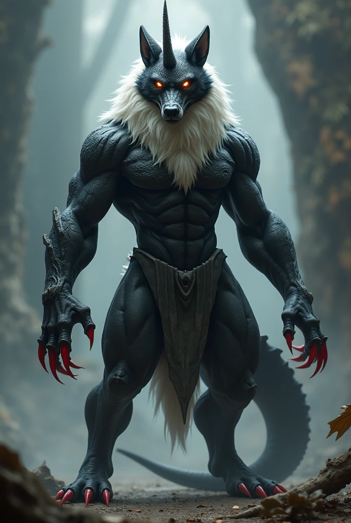 werewolf boy, mascle, standing alone, Furry, velues, barebody, anatomical correct, No meio da floresta, anime style image, best qualityer, 3d, HDMI