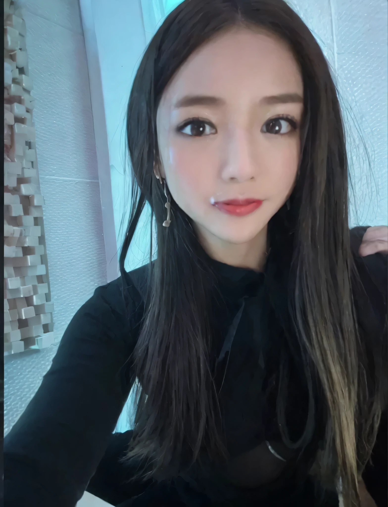 Photo of Alafard of a woman wearing a necklace and necklace,, With long hair, xintong chen, full-body xianxia, Choi Hyun-hwa, Lin Qifeng, with long dark hair, sakimichan, taken in the early 2020s, cruel korean goth girl, chengyou liu, Shin Jinying