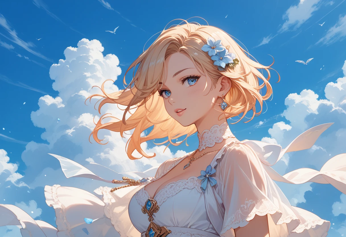 <lora:edgLycorisCloud:0.8> Haute_Couture, edgCloud, (wearing a Haute_Couture edgHC_dress made of clouds:1.5),, ultra detailed, masterpiece, best quality, aesthetic, detailed,, solo, soft smile, light smile,
katya1, 1girl, blue eyes, very long hair, blonde hair, long blonde hair, french braid, bangs, medium breasts,