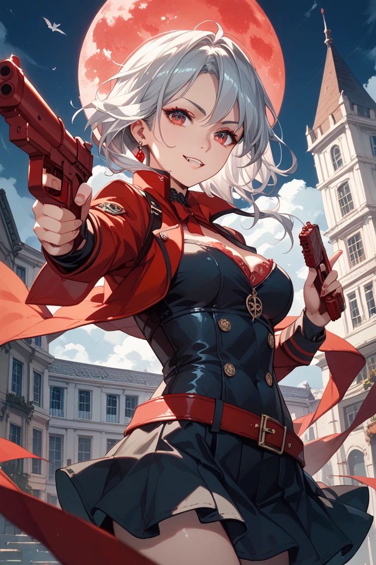 1girl, weapon, long hair, blonde_hair, solo, skirt, sword, holding, pantyhose, holding_weapon, black_legwear, gloves, belt, jewelry, closed_mouth, standing, looking_at_viewer, necklace, bangs, black_gloves, holding_sword, breasts, short_hair, miniskirt, pleated_skirt, "long shot scenic professional photograph of {prompt}, perfect viewpoint, highly detailed, wide-angle lens, hyper realistic, with dramatic sky, polarizing filter, natural lighting, vivid colors, everything in sharp focus, HDR, UHD, K", anime coloring, anime screencap, sweating, steaming body, fog, hollow eyes, bright pupils, brown eyes, looking at viewer. glowing eyes, (heavy breathing:1.2), (annoyed:1.2), blush face, forehead mark, bindi dot,