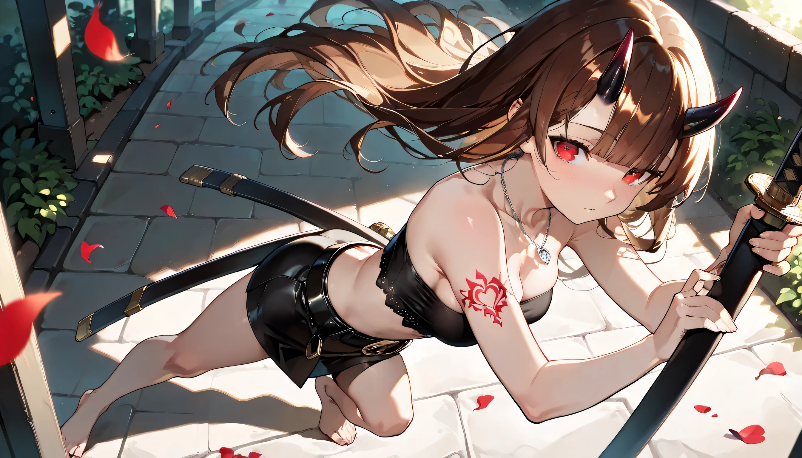 maruzensky \(umamusume\), asagi outfit, (riped costume:1.2),red bodysuit, sidelocks, shiny clothes, impossible bodysuit, skin tight, red bodysuit, fishnets,arm guards, looking at viewer, city, dark sky, cloud,nsfw,(highres, high quality:1.1), intricate details, cinematic lighting, 1girl, (1male 40yo Mafia, penis:1.2), red blush,embarrassed),all-fours,Raise your butt high,((1man and 1woman,having sex:1.2)),man hold woman's waist,doggystyle,nsfw, ((rope restraint)),((Shibari:1.1))bdsm,from side