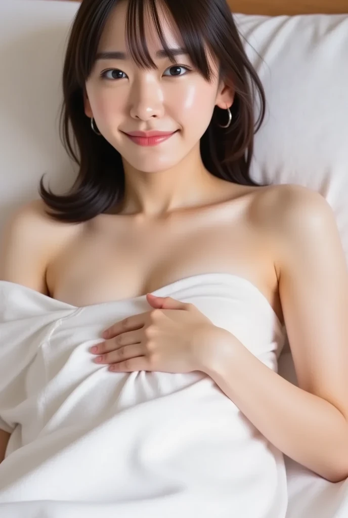 cute,  アイドルのようにcute16歳少女、Smiling Kindly、Cleavage、White underwear、((Campsite at night))、Bed in a tent、(Lying face up with eyes closed and sleeping soundly)、(((Dim and faint lighting)))、whole body、RAW Photos、Genuine、Genuine、Genuineスティック、RAW Photos、High resolution、Life、No copyright notice