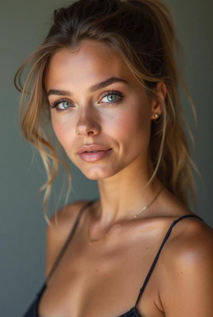 (detailed), a european woman with perfect face and blonde hair, in lingerie posing at a photo shoot , masterpiece, photorealistic, 8k, cinematic lighting, dramatic shadows, vivid colors, detailed skin texture, (realistic, photo-realistic:1.37), (best quality:1.2), extremely detailed face and body, beautiful eyes, lips, nose, detailed hair, dramatic atmosphere, cinematic composition, elegant and graceful, nikon z9, 30mm lens, sharp focused face, f/4, iso 200, shutter 1/, cinematic light, medium shot, raw ,intricately detailed, award winning photograph, high sharpness, facial symmetry, bokeh, ultra-detailed