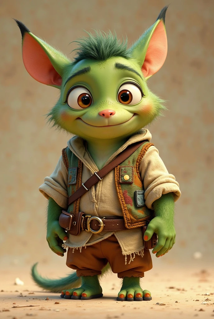 bashful tiny bush baby to residing in the zoo searching for the stunning fruit garden in the middle of the zoo, cute disney style, noise reduction and fine details, realistic textures,color grading, retouching ((masterpiece)), (detailed), perfect face