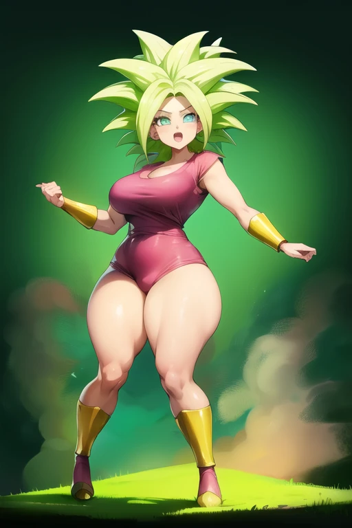 Full body image of Fiona from Shrek, full body in image, wearing her original outfit (green medieval dress with gold accents and a headband), long red hair tied back, female body, curvy and athletic body, dynamic pose, detailed pose, simple background, expressive face showing determination, focus on face, line art, sketch