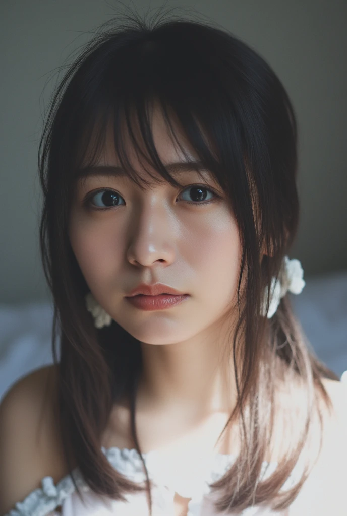 ((Upper Body:1.3)).Blown by the long wind [Blue-black:.3] hair,Looking at the audience, (Tabletop:1.3), (8K, Realistic, RAW Photos, Highest quality: 1.4), Japanese, (1 Girl), Beautiful Face, (Realistic face),{Wavy medium hair|Front hair long bob|short hair with long bangs}{Black hair|Brown hair|Blonde hair}, Beautiful hairstyle, Realistic eyes, Beautiful and beautiful eyes, (Realistic skin), Beautiful Skin, charm, Ultra-high resolution, Surreal, Very detailed, Golden Ratio,Female student peeing in the toilet、shame(Blushing:1.3)
