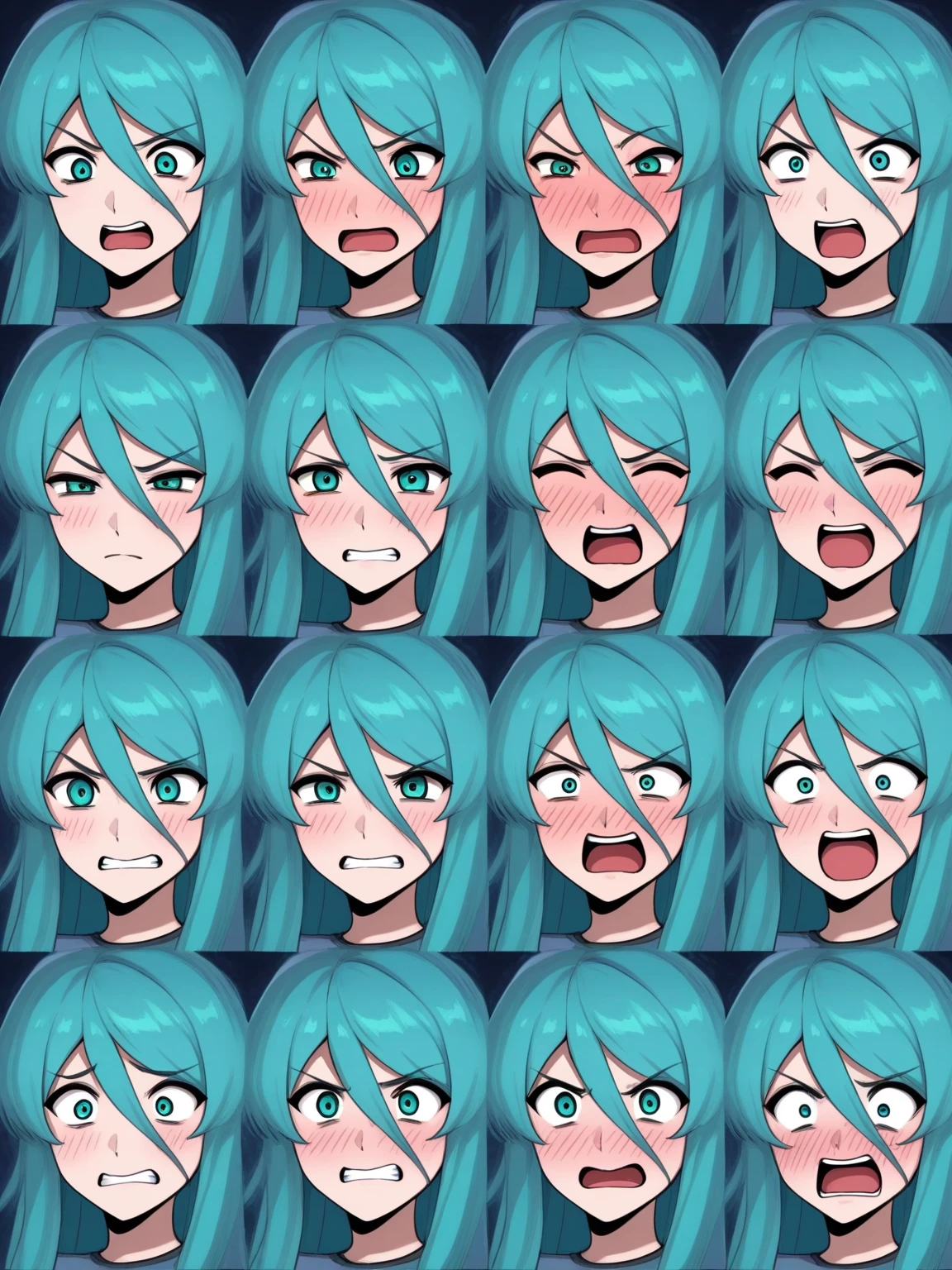High Expression Faces with eight expressions (he would be, happy, annoyed, furious ...