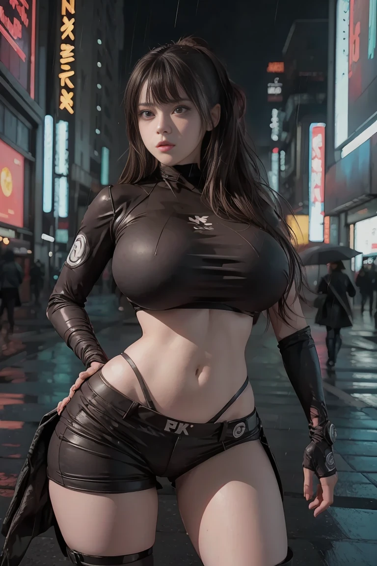 ((Highly detailed CG unit 8k wallpaper, masterpiece, High resolution, highest quality)), (Beautiful woman with medium hair, put one's hand in one's pocket:1.5, Street fashion, riders jacket, Wearing skinny jeans:1.2, high heels), ((highly detailed face, Highly detailed black eyes, detailed body, highest qualityのリアルテクスチャスキン)), (black hair, , white skin, ), (graffiti wall:1.5), (high angle:1.2, Fisheye:1.3), surreal, digital painting, concept art,