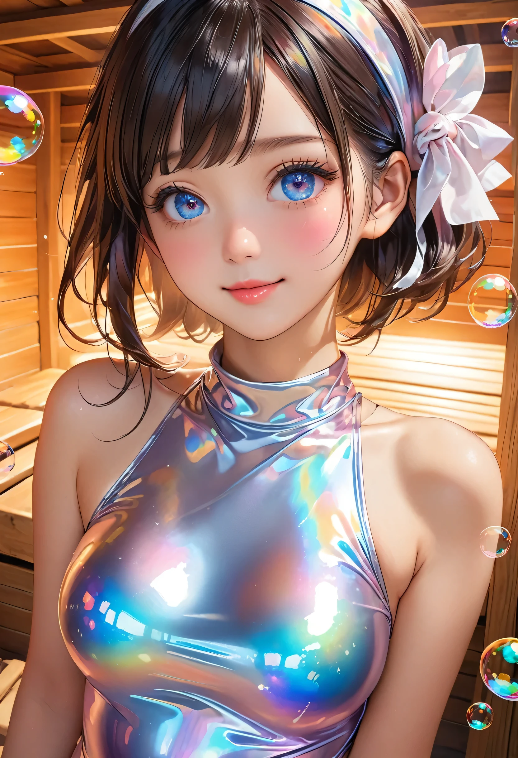 highest quality、High resolution、Detailed Background、(Beautiful face in every detail:1.4)、Anatomically correct、(Draw the usual number of fingers:1.2)、(Detailed facial expressions)、(Detailed eyes:1.2)、(Detailed eyes:1.2)、Beautiful, smooth skin、Teenage beauty、(Highly detailed face:1.4)、Cute color hair color、ponytail、Bobcut、well-groomed eyebrows、Aquarium、Full Coverage Swimsuits、Wetsuits、Vulcanisuit、Cowboy Shot、
Aquariums often have penguin exhibits.、
The penguins' swimming and diving movements underwater are particularly adorable.、
Watching the penguins play in the water is so cute and heartwarming.、
The aquarium may have a touch pool.、
There you can touch creatures such as sea stars and rays.、
Many aquariums regularly hold dolphin shows, which are fun events for both adults and children.、
Dolphins' advanced tricks and jumps、I am fascinated by their cuteness as they watch the underwater dance.、
In the jellyfish exhibit, the colorful jellyfish swimming gracefully can be seen as both fantastical and adorable.、The jellyfish, especially when illuminated in a dark space, are beautiful and adorable.