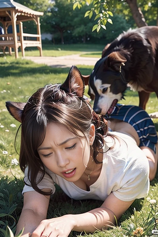 Toilet in heat、Standing doggy style、Sex、Dog girl、Drooling、Sweat、Ahegao、slender、transformation、Japanese、chest!Real、Realistic、Color photography