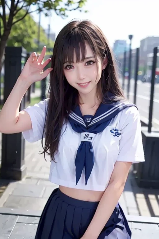 smile, (At the scramble crossing in Shibuya:1.2), ((school uniform:1.2)), girl,RAW Photos, (photoRealistic:1.37, Realistic), Highly detailed CG integrated 8K wallpaper, View your viewers, (((Straight from the front))), (high qualityスキン:1.8, Shiny skin), 8K Ultra HD, Digital SLR, Soft lighting, high quality, (Professional Lighting:1.6),barefoot,Muscles from thigh to ankle,White sneakers,Strong Wind Slicked Back