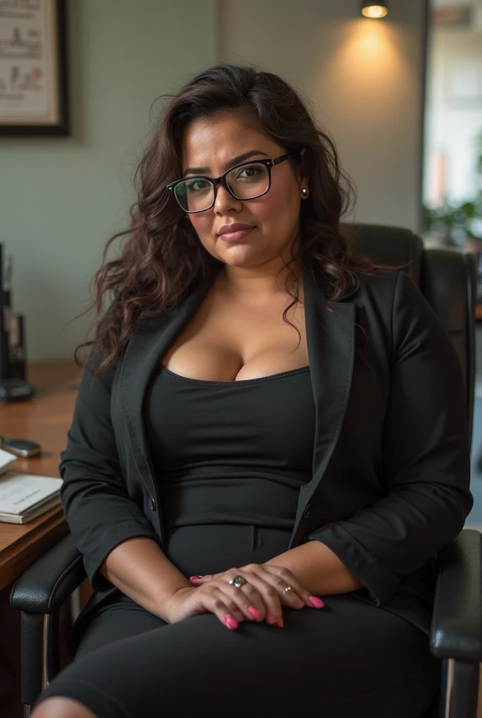 ((1girl)), Female Politician, Middle-aged Woman, Plump, 56 years old, ((Governor uniform:1.3)), Long Skirt, Portrait, ((Messy Office:1.2)), ((Sweat:1.0)), ((Upward Gazing:1.3)), ((Mix of Indonesian-Maori Heritage:1.1)), ((Ex-Gravure Idol:1.1)), ((Tight Clothes:1.2)), ((Half-Naked:1.0)), ((Breasts Out:1.0)), ((K Cup:1.0)), ((Fake Implant:1.0)), ((Massive Cleavage))