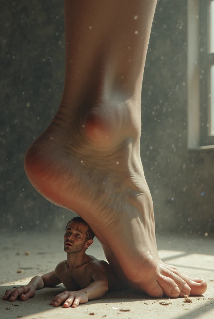 A giant beauty bigger than a skyscraper、very small metropolis, Miniature metropolis, One Girl, (Destroy a big city:1.8), macro Giant,, Feet Focus, Very detailed, 32k, Very detailed feet, Wrinkled soles, Giant, Focus on the feet, Very detailed 超高品質,, Hyperrealism, Realistic
