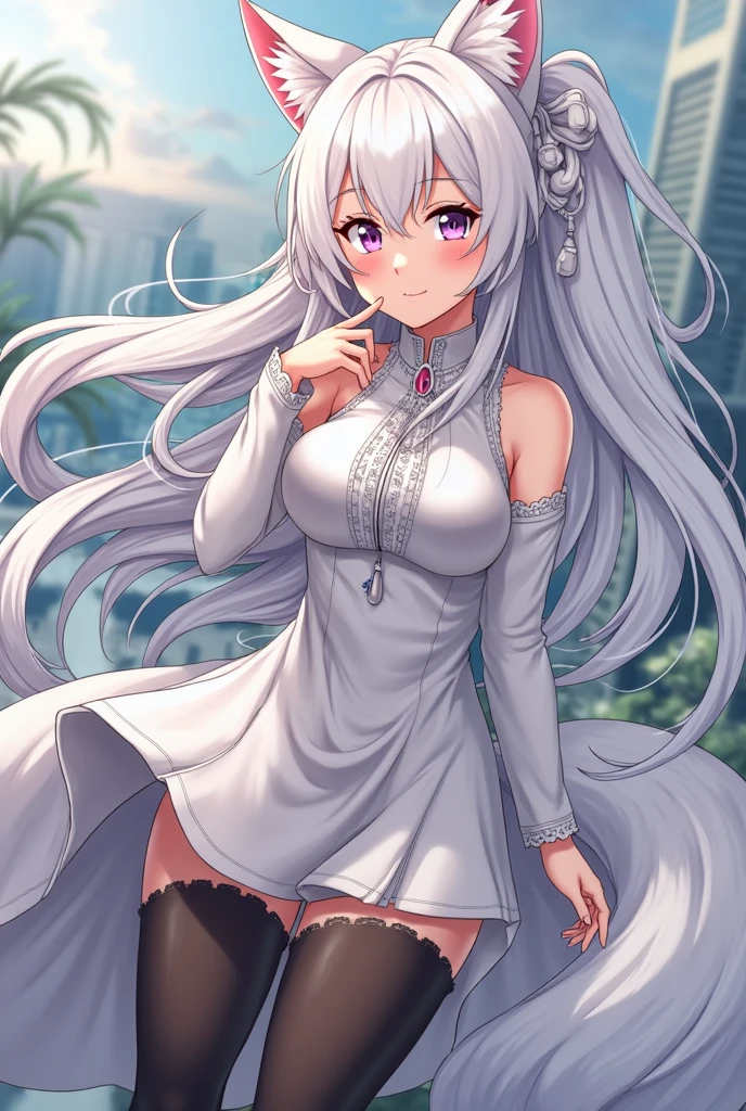 masterpiece, highest quality, detailed face and eyes, detailed arms and bust, cute girl, full-length, long silver hair, purple eyes, embarrassment, giant chest touches the ground, (pressed by the chest to the ground:1.2), kneeling on all fours, (legs straight:1.2), (knees do not touch the ground:1.2), wide hips, the back is strongly concave, the lower part of the body is raised, the waist is above the back, the legs are placed v-shaped, (turned hips to the picture:1.2), dressed only in (a short T-shirt and a short tight mini skirt:1.2), does not hide the hips and chest, the viewer is on the floor, large neckline