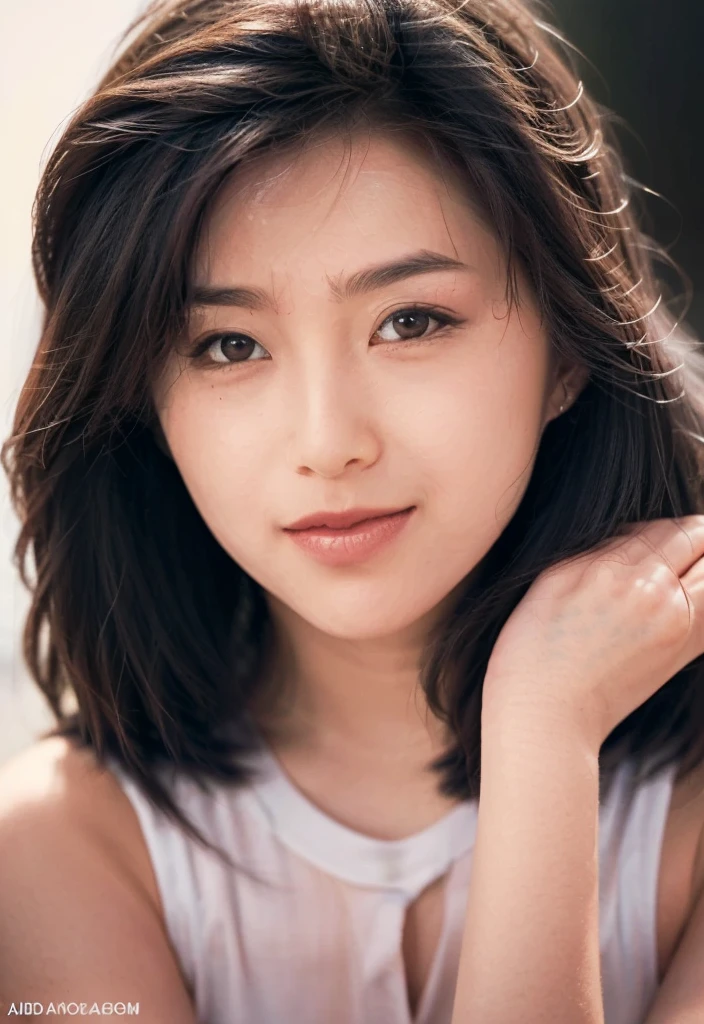 Highly detailed CG Unity 8k wallpaper, of the highest quality, masutepiece, Realistic, photographrealistic, Highly detailed beautiful woman, 42 year old,((Bery short hair))、(((Large breasts)))、cleavage , (get sweaty) , Round eyes, ((You can see the shape of the nipple through the clothes))、Realistic female hands、viewer, blush, Smile, ((Tall pretty woman))、Parted lips, full body photographed , Tank top , Lewd sportswear ,((Muscle training))、 squatt, (((Thin sportswear)))、sports gym、erect through、Muchimuchi,pussy