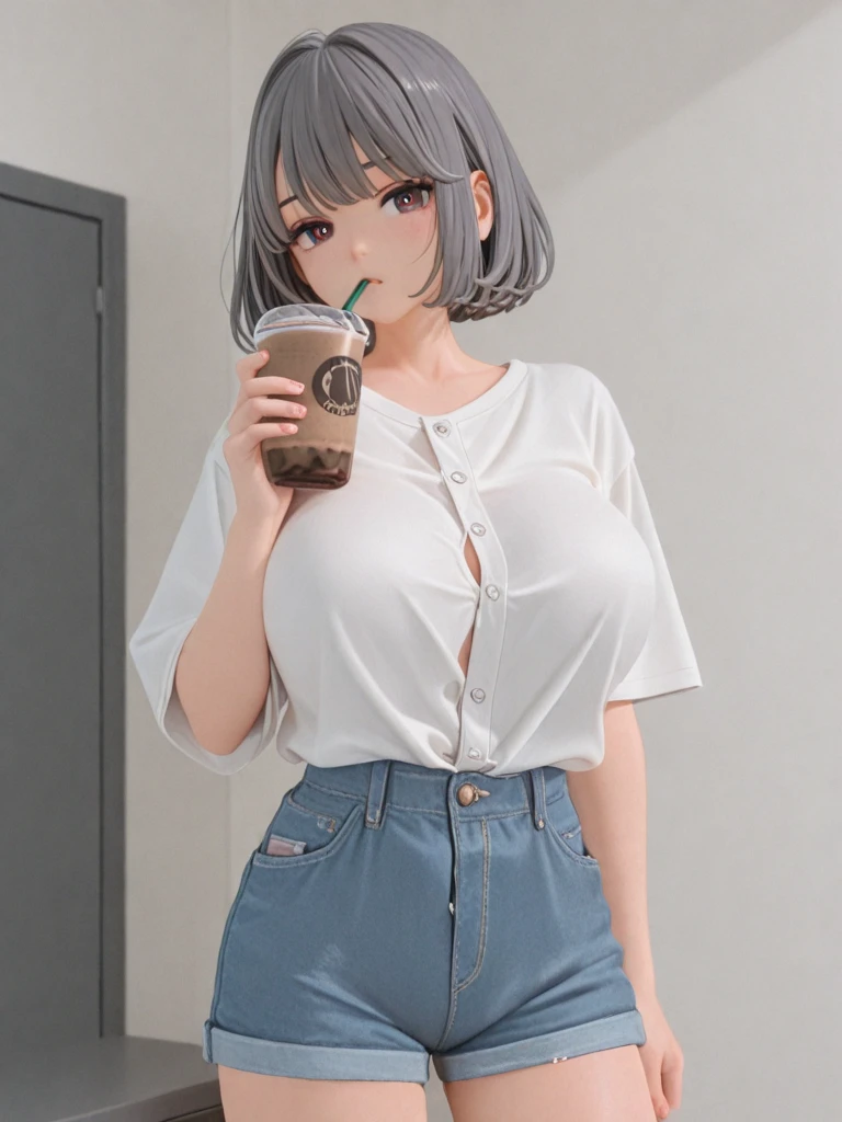 (masterpiece), (best quality), (photorealistic:1.4), perfect face, highly detailed everything, ultra high res, raw photo, absurdres
uzakihana, (denim mini skirt,white long sleeve:1.2), gigantic breasts,
(smirk, fangs:1.1), open mouth,
<lora:uzakihana:0.8> uzakihana
<lora:Hands-free Bubble Tea challenge:0.6> Hands-free Bubble Tea challenge, HFBTC, (bubble tea between breasts:1.2),