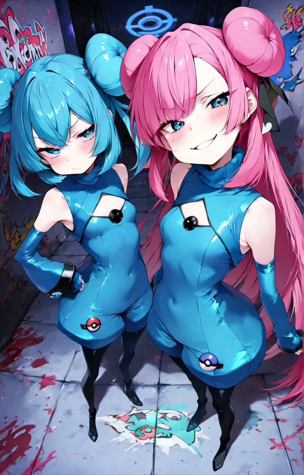 2 Anime Girls,Farts,Fart masks,Girl Farts,Girls wears a tight suit,farts,farts,farts