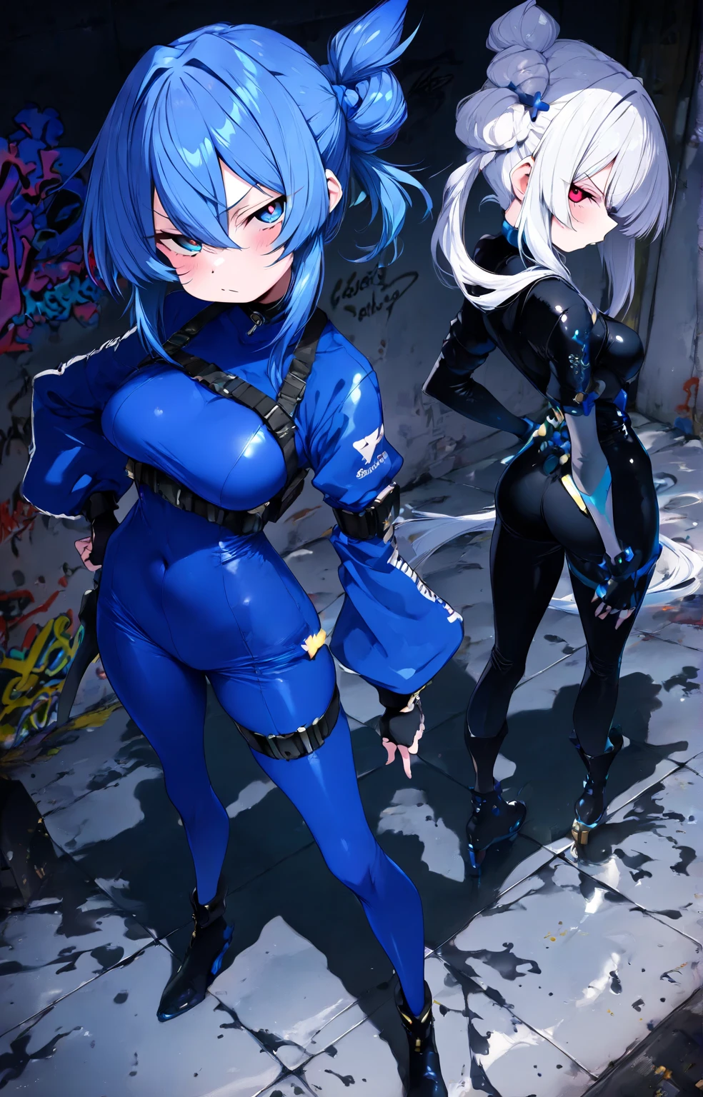 {nsfw evil dark ami mizuno:1.1}, beautiful detailed eyes, ultra detailed, corruption, evil fall, pubic tattoo, dark aura, full body
1girl, full body,,((1girl, solo female, solo, solo focus))+++++, standing, full body, evil, dark persona, bad end, contrapposto, villain, dark heroine,
lips, eyelashes, pubic hair, innie pussy, evil grin, evil smile, sadistic, erotic lips, seductive evil red eyes, provocative expression, big breasts, erect nipples visible through clothing, piercing, erect nipples visible through clothing, collarbone, blue hair, evil eyes, short hair, beautiful detailed evil red eyes,
between labia, fingerless_gloves, corrupted magical girl costume, frill, evil smile, panties,
(slutty dark magical girl clothes ), indifference,(beautiful detailed background), (tokyo city skyline:1), (rooftop:1),best quality, (beautiful lighting:1),
