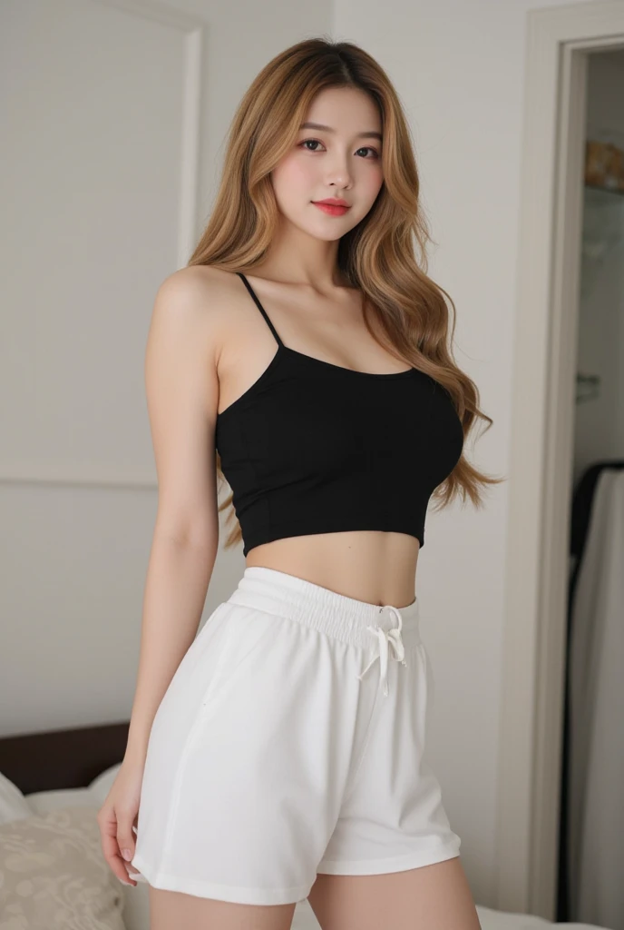 (Highest quality、32K、masterpiece:1.3)、(Beautiful woman:1.3)、(5 girls:1.3)、(Full body photo:1.3)、(Photo from behind)、(Bra showing through clothes、Panties visible through white pants、uniform、Light white shirt、Light white trousers、Short sleeve、Bra straps、strap、See-through)