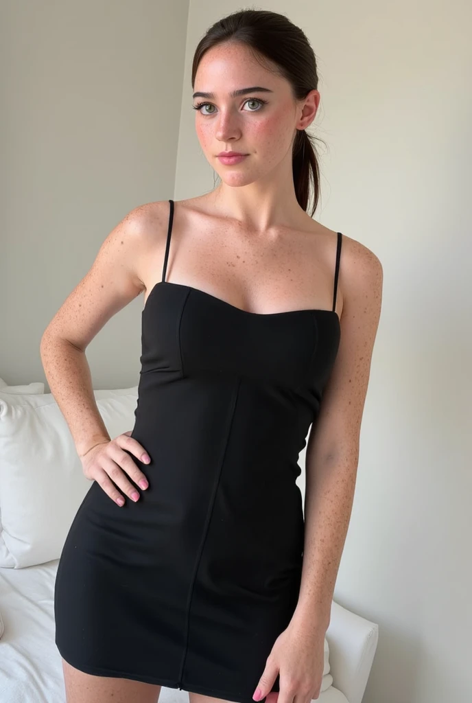 glamourous fashion portrait photography of ((slimwoman)), a young girl with (very small breast:1.4), standing as happy erotic model, detailed skin,<lora:slimwoman:1.1>, small black choker, Hyperdetailed Photography, (wearing a short silk dress with a high neckline), side view, (extremely sexy detailed and beautiful face:1.4)