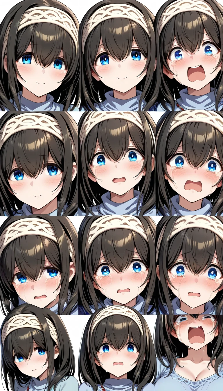 (best quality,4k,8k,highres,masterpiece:1.2),ultra-detailed,(realistic,photorealistic,photo-realistic:1.37),HDR,UHD,studio lighting,ultra-fine painting,sharp focus,physically-based rendering,extreme detail description,professional,vivid colors,bokeh,comic book style,grayscale,natural lighting,playful,subtle shading,square format,modern,rustic,lively,soft lighting,warm color tones,reflections,shadows,emotive,dynamic,close-up shots,witty,captivating
In the center of the canvas, there are 9 panels arranged in a 3x3 grid, each depicting a different pose and expression. The panels are filled with vibrant colors and the characters are highly detailed, with extreme attention paid to the facial features. The characters exhibit a range of emotions, such as joy, surprise, anger, sadness, and more, capturing the depth and complexity of human emotions.
The background of the painting features a subtle shading technique, creating a sense of depth and dimension. The lighting in the scene is soft and natural, casting gentle shadows and reflections on the characters' faces. The overall color palette is warm and inviting, with rich tones that enhance the emotional impact of each expression.
The comic book style of the artwork adds a playful touch, with bold lines and exaggerated features. The characters are depicted in dynamic poses, capturing their movement and energy. The square format of the panels adds balance and harmony to the composition, creating a visually pleasing arrangement.
The artwork is rendered in high resolution, ensuring every minute detail is captured with precision. The use of HDR and UHD technology enhances the vibrancy and clarity of the colors, making the image appear lifelike and immersive. The studio lighting illuminates the scene, revealing the texture and surface of the characters' skin, as well as the subtle nuances of their expressions.
Overall, this artwork is a masterpiece, showcasing the artist's skill in portraying emotions and capturing the esse