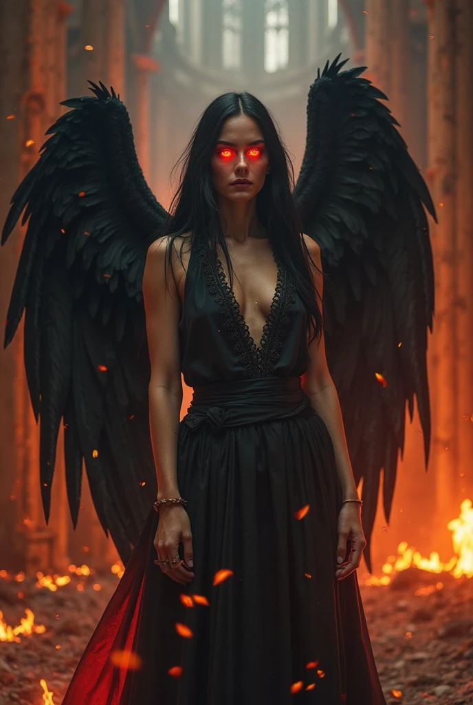 Dreamscape angel of god revenge, dooms day,
evil skin marks, large black_wings, foggy lost room
face to viewer, black lips, burning red liquifying skin . Surreal, ethereal, dreamy, mysterious, fantasy, highly detailed