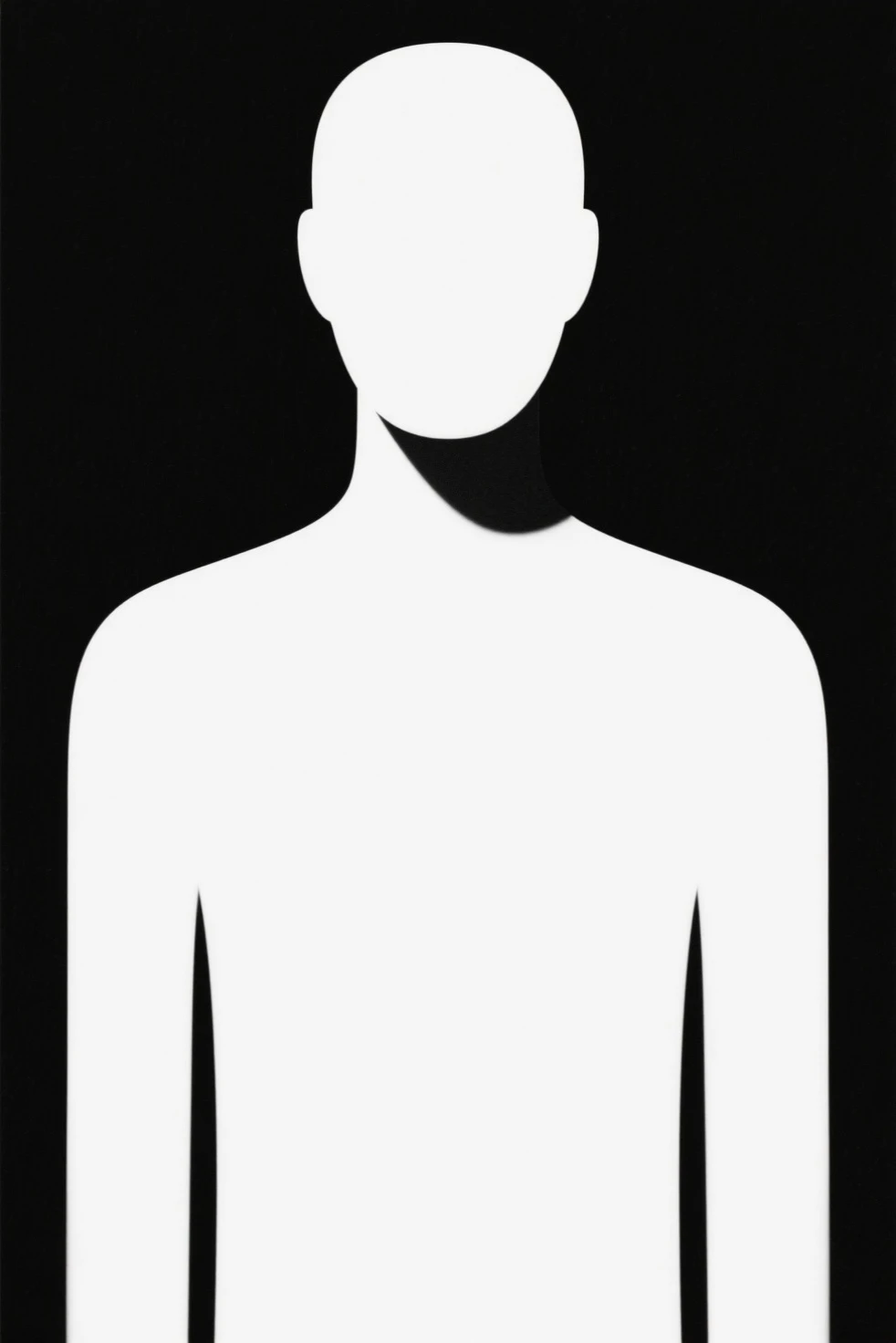 close-up of a man with shadow on a white background, face partially hidden, face hidden, жуткий silhouette of a man, faceless people dark, silhouette of one figure, silhouette of a man, face and body are clearly visible, half head figure, black silhouette, anthropomorphic silhouette, female image in the shadow, hidden face, face visible, shadowed face