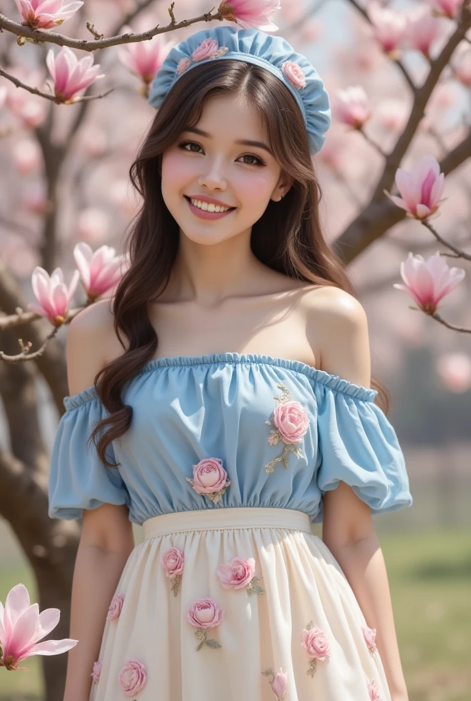 photo of a summer flower and a girl,The background is a perfect summer landscape,flowers blooming,and the sun is shining,A gentle breeze。The girl is dressed in a light summer dress,Holding a beautiful bouquet of flowers,Smiling and turning to look into the camera。The photo uses a specific shooting mode、Color and lens skills,To show the beauty of summer flowers and girls。 —c 10 —ar 2:3 @pingpang (0%) (Edited) --auto --s2