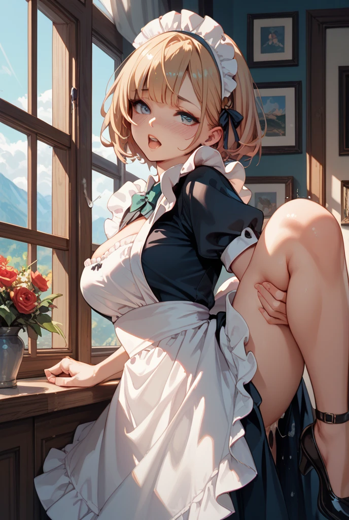 muste piece,masterpiece,highest quality,Super detailed,High resolution,High resolution,8K Portrait,Unity,High definition CG of 8k wallpaper,unity 8k wallpaper,cute type,little:1.5,Lori:1.5,Highly detailed CG unity 8k wallpaper,Realistic,real person,cute type,little,portrait photography,shiny skin,High definition,(:1.2),(1 girl),beautiful clear eyes,extremely detailed description,delicate face,nice lips,slender body,thin legs, (garden:1.6),cute type,perfect face,seriously,(blush:1.5),((cute:1.5)),(pink twin tails:1.2),((flat chest:1.3)),(Maid clothes:1.5),clothes lift:1.5)),(I have nipples:1.2)、detailed explanation,vagina,Show vagina,(spreadlegs),spread、Climax in vagina:1.8)),asshole big anus:1.4)), detailed explanation vagina,Show butthole、anguish, blush:1.5, looking back:1.5, (open anus:1.6),Looking back 1.5))、