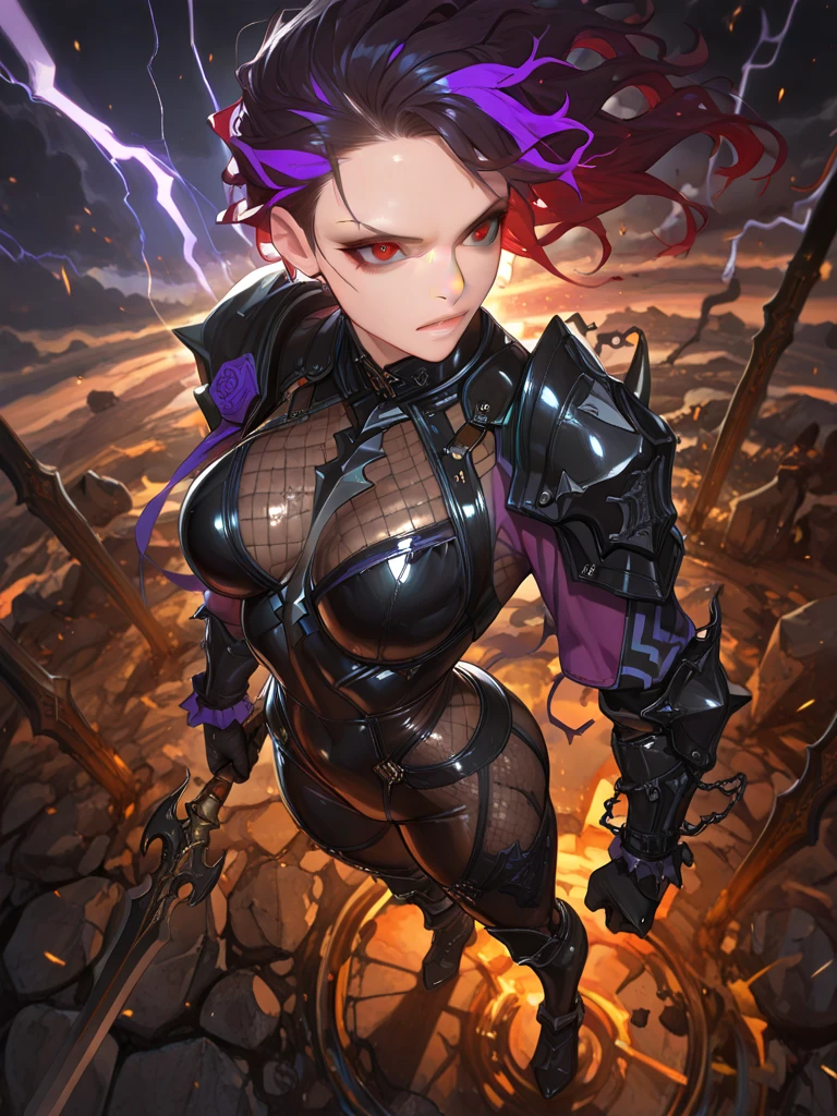 (1girl, brown hair very long hair single braid, green eyes, , surprised) (digital) ( sitting in detailed barn (glowing, skull, armor, spikes, teeth, monster, dirty, tentacles, pus, pimples, crack)) , best quality, <lora:boldline:0.2>,  <lora:hairdetailer:0.2> truenurgle, <lora:truenurgle:1> horror /(theme/)